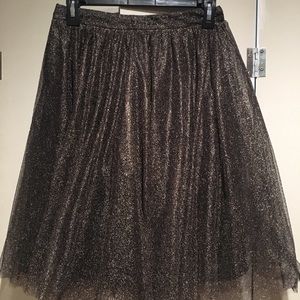 Urban Outfitters Gold and Black Tulle Skirt